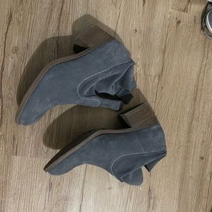 grey suede ankle boots